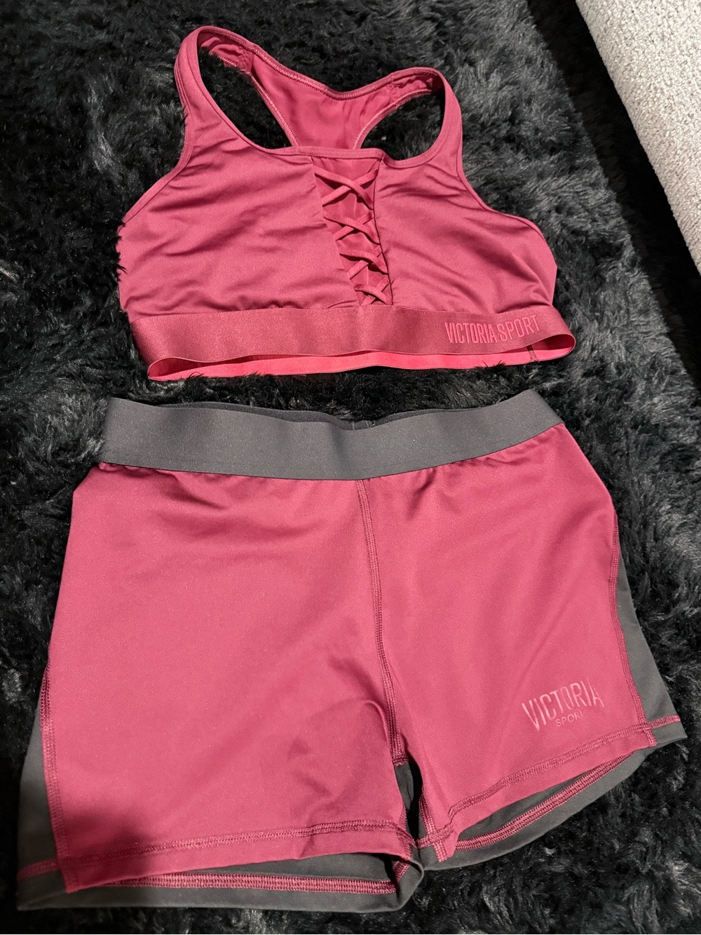 Victoria secret women sport set.berry color